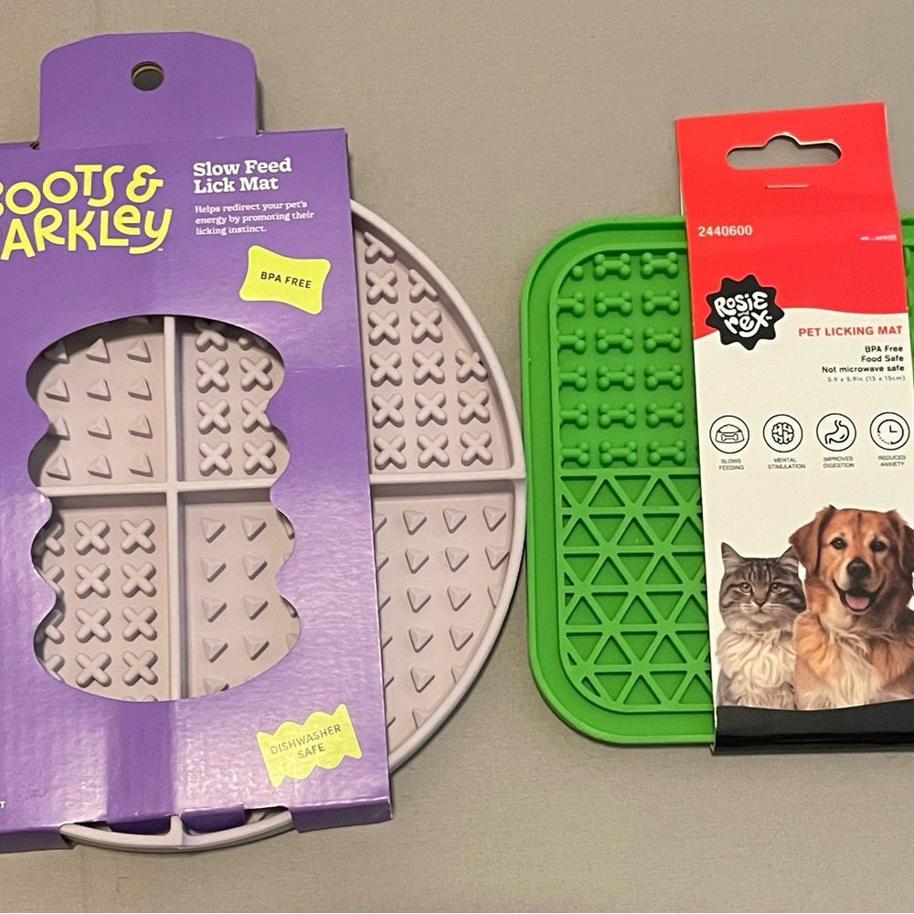 Boots & Barkley + Rosie Rex Pet Lick Mats - Purple & Green